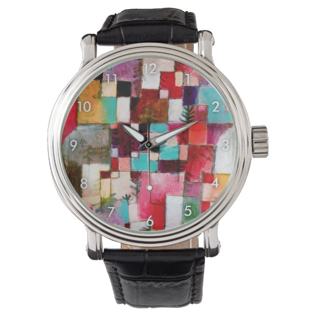 Rood Groen en Violet, Paul Klee Horloge (Voorkant)
