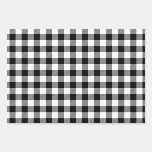 Rood groen en wit Buffalo Check Kerstmis Inpakpapier Vel (Voorkant 3)