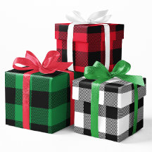 Rood groen en wit Buffalo geruite Kerst Multi