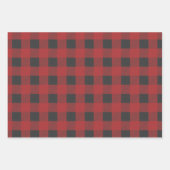 Rood, groen en wit gebundeld buffel inpakpapier vel (Voorkant)