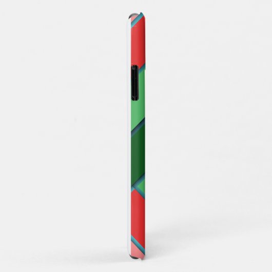 Rood, groen en wit geometrische pootafdruk Case-Mate iPhone case (Achterkant/rechts)