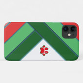Rood, groen en wit geometrische pootafdruk Case-Mate iPhone case (Achterkant (horizontaal))