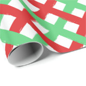 Rood, groen en wit geruit patroon cadeaupapier (Rol Hoek)
