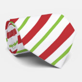 Rood, groen en wit gestripte Stropdas (Opgerold)