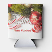 Rood Groen en Wit Kerstmisdecor Blikjeskoeler (Voorkant)