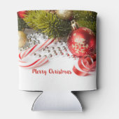 Rood Groen en Wit Kerstmisdecor Blikjeskoeler (Achterkant)