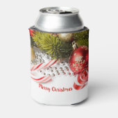 Rood Groen en Wit Kerstmisdecor Blikjeskoeler (Blikje Achterkant)