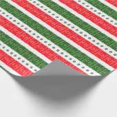 Rood groen en wit modderdoek inpakpapier (Hoek)