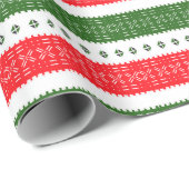 Rood groen en wit modderdoek inpakpapier (Rol Hoek)