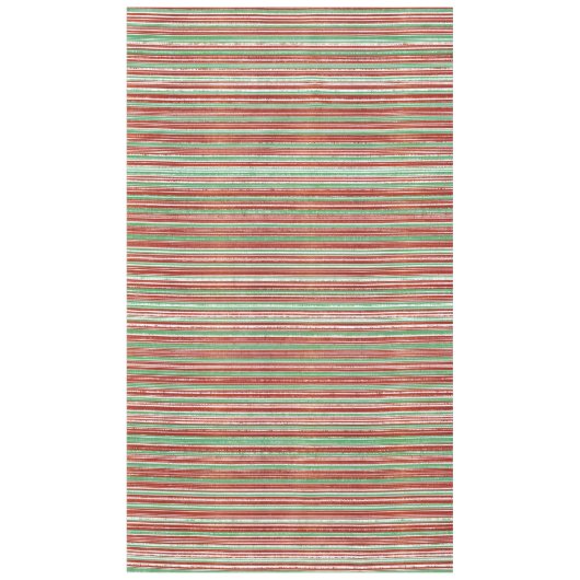Rood, Groen en Wit Striped Patroon Tafelkleed (Voorkant)
