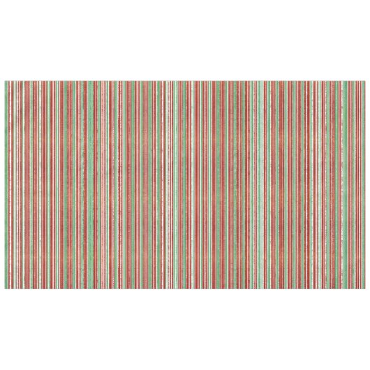 Rood, Groen en Wit Striped Patroon Tafelkleed (Voorkant (Horizontaal))