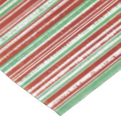 Rood, Groen en Wit Striped Patroon Tafelkleed (Gekanteld)
