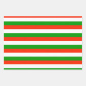 Rood, groen en wit strookje — Papierblad met overv Inpakpapier Vel (Voorkant)