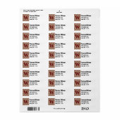 Rood groen en wit Tartan Spatten Patroon Etiket (Full Sheet)