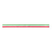 Rood groen en witte banden satijnen lint (Voorkant)