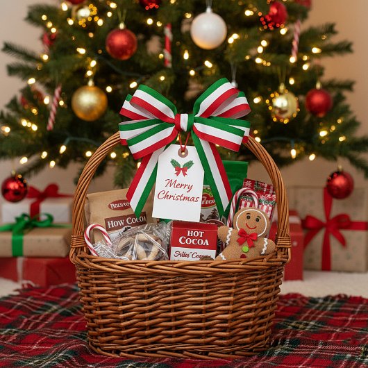 Rood groen en witte banden satijnen lint