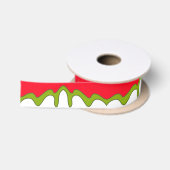 Rood groen en witte Kerstmis Satijnen Lint (Spoel)