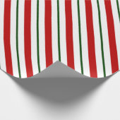Rood-groen en witte snoepriet kerst cadeaupapier (Hoek)