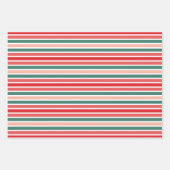 Rood, groen en zwart, gestreept omslagpapier inpakpapier vel (Voorkant 2)