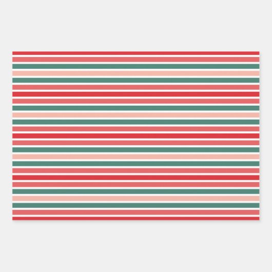 Rood, groen en zwart, gestreept omslagpapier inpakpapier vel (Voorkant 2)