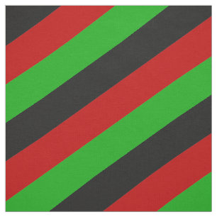 Rood, groen en zwart gestreept patroon stof