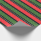 Rood groen en zwart modderdoek inpakpapier (Hoek)