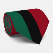 Rood groen en zwart pan-Afrikaans Stropdas (Opgerold)
