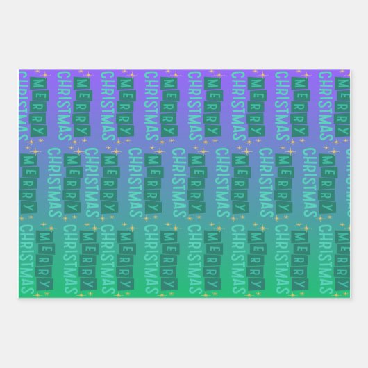 Rood, groen en zwart snowflake kerst inpakpapier vel (Voorkant 2)