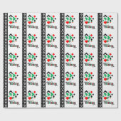 Rood Groen en Zwart Tribal Kwanzaa Cadeaupapier (Vlak)