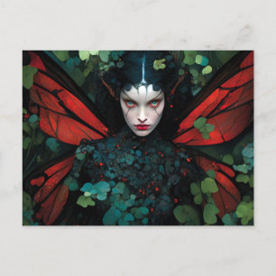 Rood Groen Fairy Fantasy Kunst Briefkaart