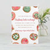 Rood Groen Festieve Cookie Uitwisseling Kerstfeest Kaart (Staand voorkant)
