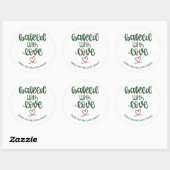 Rood Groen Gebakken Met Liefde Thuisgemaakte Label (Vel)