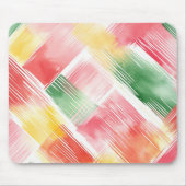 Rood Groen Geel Abstracte Strepen Muismat (Voorkant)