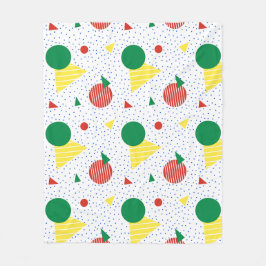 Rood Groen Geel Blauw Cirkel Driehoek Dot Patroon Fleece Deken