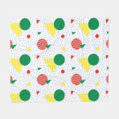 Rood Groen Geel Blauw Cirkel Driehoek Dot Patroon Fleece Deken (Voorkant (Horizontaal))