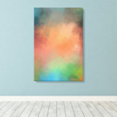 Rood Groen Geel Blauw Moderne Kleurrijke Abstracte Canvas Afdruk (Insitu (Houten vloer))