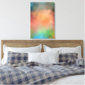 Rood Groen Geel Blauw Moderne Kleurrijke Abstracte Canvas Afdruk (Insitu (Slaapkamer))