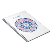 Rood groen geel bloemmandala notitieboek (Rechterzijde)