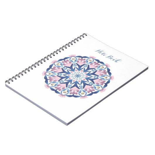 Rood groen geel bloemmandala notitieboek (Linkerzijde)