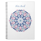 Rood groen geel bloemmandala notitieboek (Voorkant)