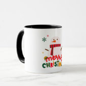 Rood Groen Geel Illustratie Kerstmis Mok (Voorkant links)