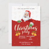 Rood Groen Geel Moderne Uitnodiging van het Kerstm (Voorkant)