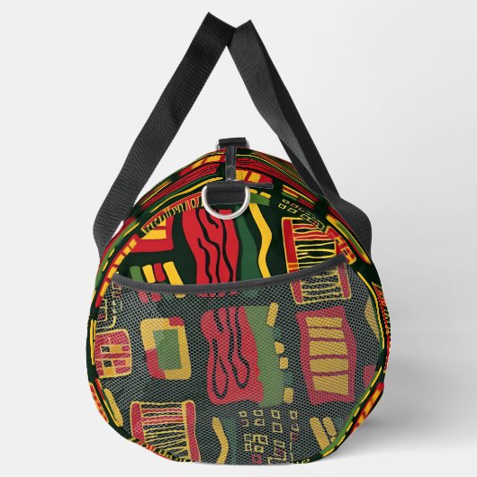 Rood Groen Geel Zwart Abstract geometrisch Plunjezak (Rechts)