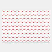 Rood groen gekleurde damast polkadots op knapperig inpakpapier vel (Voorkant 2)