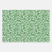 Rood groen gekleurde damast polkadots op knapperig inpakpapier vel (Voorkant 3)