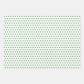 Rood groen gekleurde damast polkadots op knapperig inpakpapier vel (Voorkant 2)