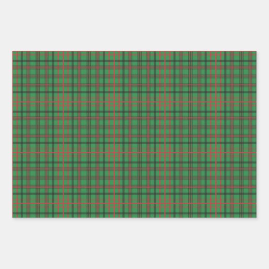 Rood, groen geplakt kerstcadeaupapier voor kerstfe inpakpapier vel (Voorkant)