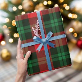 Rood groen geruit Buffalo geruit Kerstvakantie Cadeaupapier