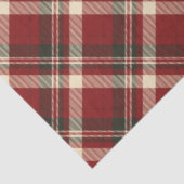 Rood groen geruit Buffalo patroon Kerstmis Tissuepapier (Detail)