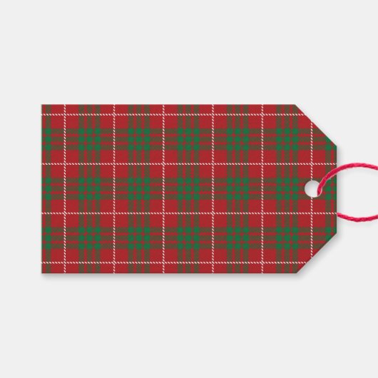 Rood & Groen geruit Cadeaulabel (Voorkant (Horizontaal))